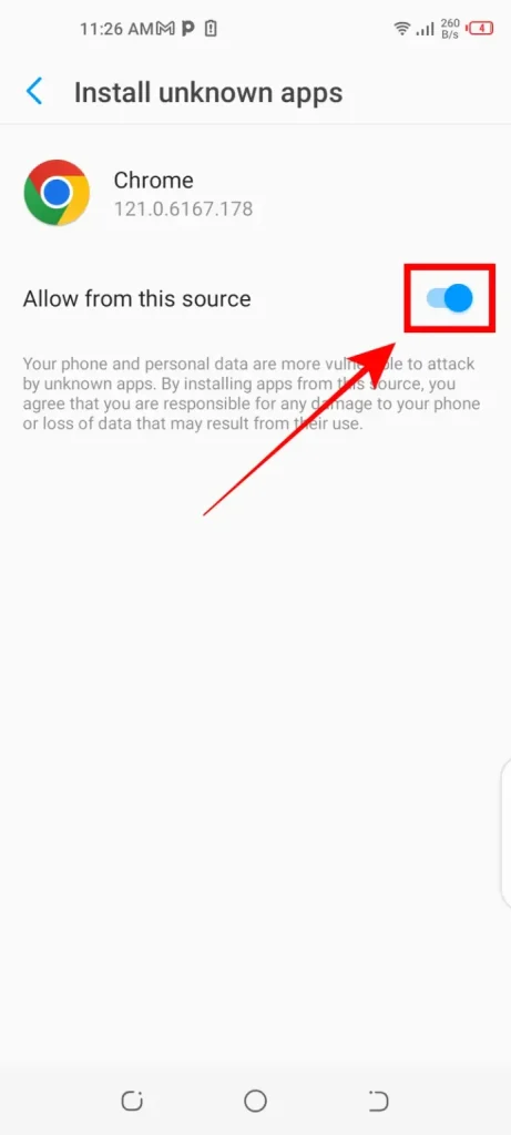 Allow Unknown Resources from Settings