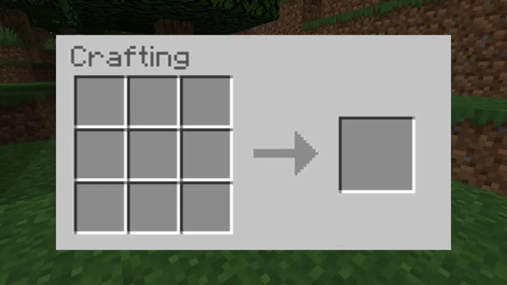 Opening the Crafting Table